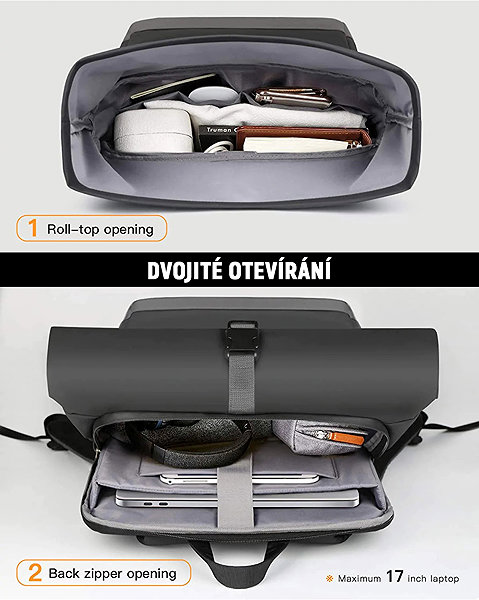 Backpack INATECK Waterproof rolltop backpack suitable for travel 30 l .