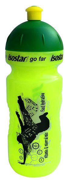 Fľaša na vodu Isostar fľaša 650ml, fluorescenčná žltá ...