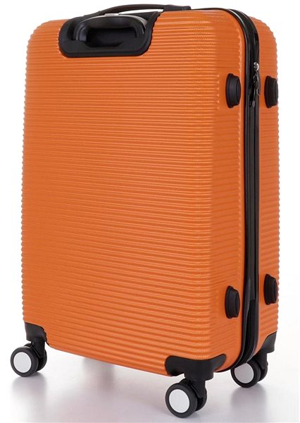 Cestovný kufor T-class TPL-3005, veľ. L, ABS plast, (oranžová), 63 × 44 × 26,5 cm Zadná strana