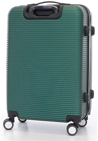 Cestovný kufor T-class TPL-3005, veľ. L, ABS plast, (zelená), 63 × 44 × 26,5 cm Zadná strana