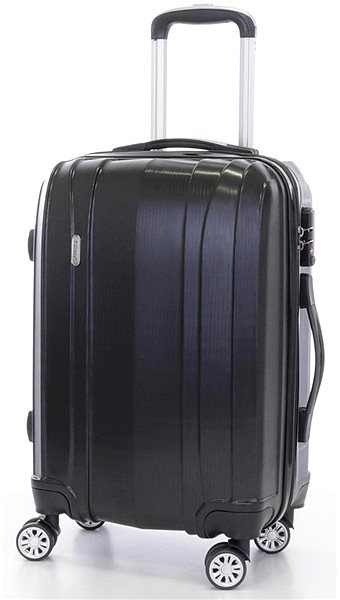 Cestovný kufor T-class TPL-7002, veľ. M, TSA zámok, rozšíriteľné, (čierna), 55 × 34 × 23,5 cm Screen