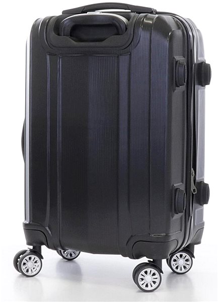 Cestovný kufor T-class TPL-7002, veľ. M, TSA zámok, rozšíriteľné, (čierna), 55 × 34 × 23,5 cm Zadná strana