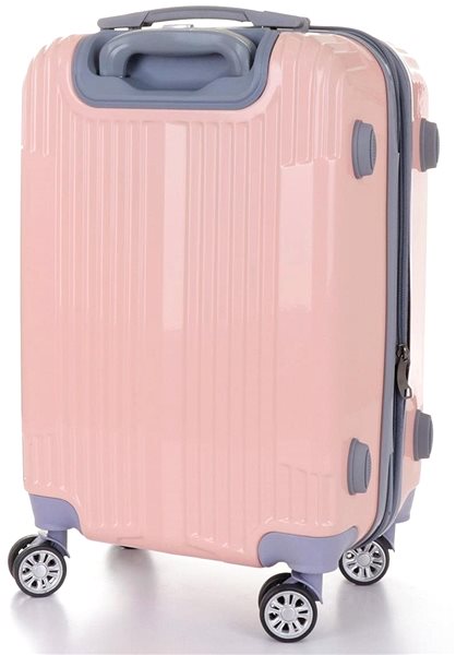 Cestovný kufor T-class TPL-5001 veľ. M, TSA zámok, rozšíriteľné, (ružová), 55 × 34 × 23,5 cm Zadná strana