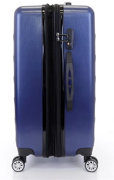 Cestovný kufor T-class TPL-7001, veľ. L, TSA zámok, rozšíriteľný, (modrá), 67 x 45 x 28 cm Bočný pohľad