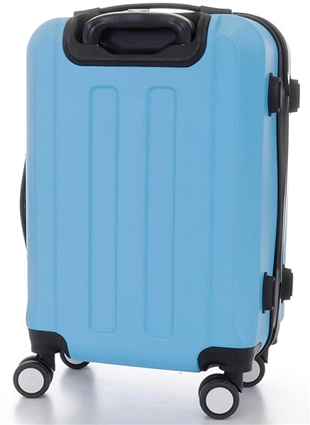 Cestovný kufor T-class TPL-3011, veľ. M, ABS, (modrá), 55 × 36 × 23,5 cm Zadná strana
