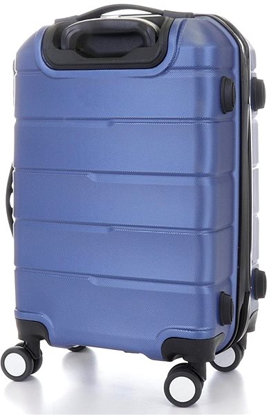 Cestovný kufor T-class TPL-3025, veľ. M, ABS, (modrá), 55 × 36 × 23,5 cm Zadná strana