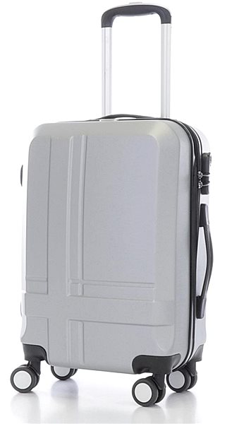 Cestovný kufor T-class TPL-3011, veľ. M, ABS, (strieborná), 55 × 36 × 23,5 cm Screen