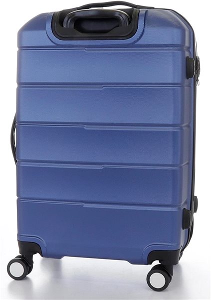 Cestovný kufor T-class TPL-3025, veľ. L, ABS, (modrá), 63 × 44 × 26,5 cm Zadná strana
