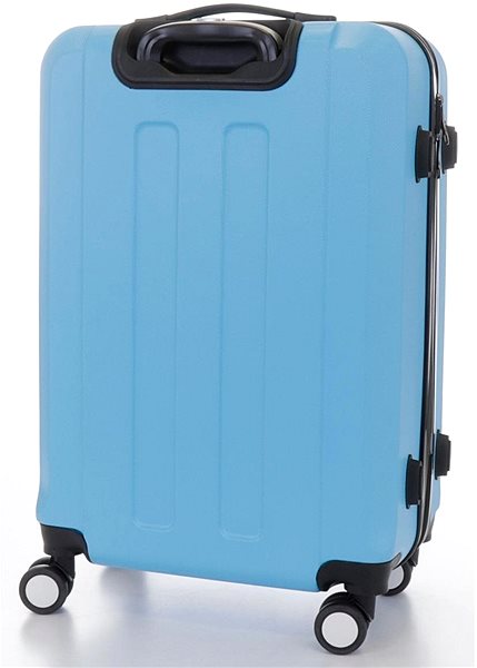 Cestovný kufor T-class TPL-3011, veľ. L, ABS, (modrá), 63 × 44 × 26,5 cm Zadná strana
