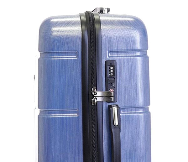 Cestovný kufor T-class 2222, veľ. XL, TSA zámok, (modrá), 75 x 49 x 29 cm Vlastnosti/technológia