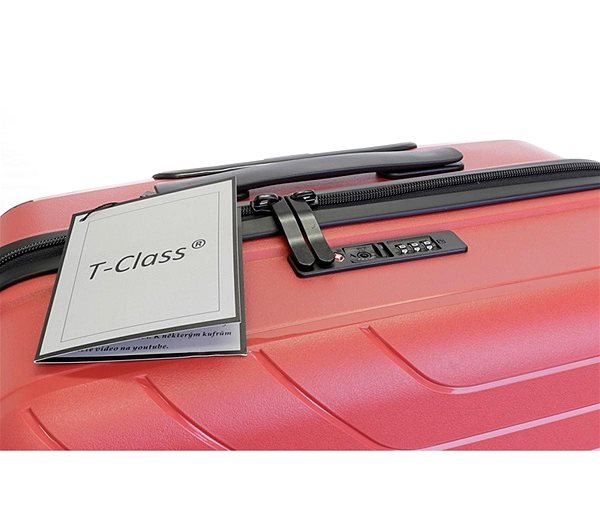 Cestovný kufor T-class 1991, veľkosť L, TSA, PP, DoubleLock (červený), 65 × 44 × 26 cm Vlastnosti/technológia