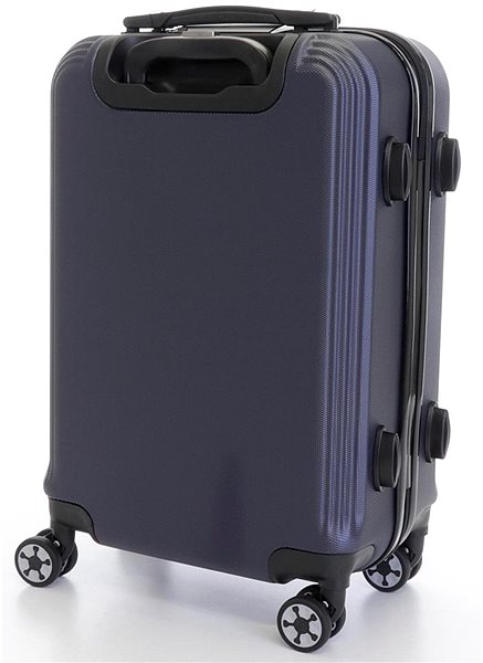 Cestovný kufor T-class 1361, veľ. M, ABS, TSA zámok (modrý), 54 × 39 × 21 cm Zadná strana