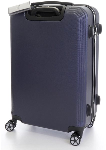Cestovný kufor T-class 1361, veľ. L, ABS, TSA zámok, (modrý), 65 × 42 × 27 cm Zadná strana