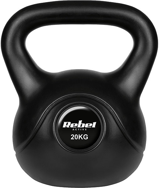 Rebel RBA-2320 Active kettlebell, 20kg, black.