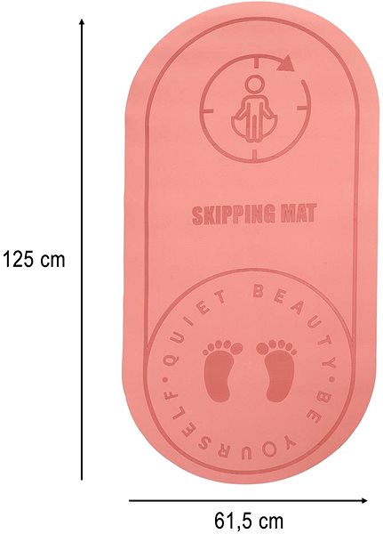 Fitness szőnyeg KIK KX3316 Csúszásgátló és hangszigetelő jógamatrac, 125×61,5 cm, rózsaszín ...