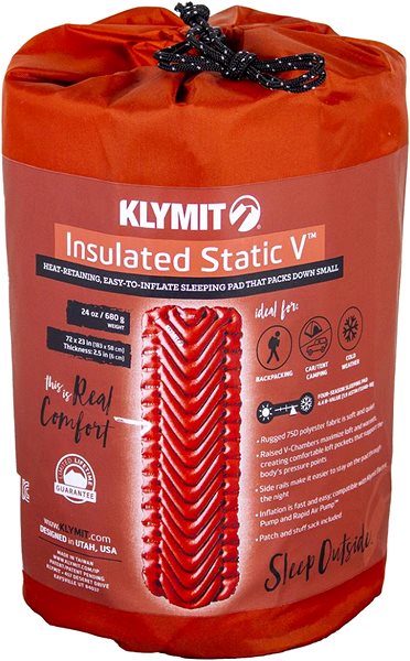 Derékalj Klymit Insulated Static V Sleeping Pad - Orange ...
