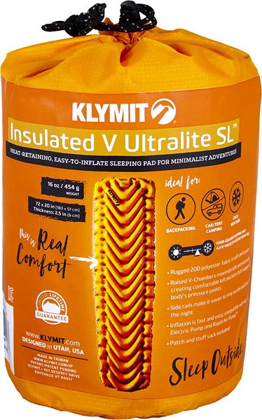 Derékalj Klymit Insulated V Ultralite SL Sleeping Pad - Orange ...