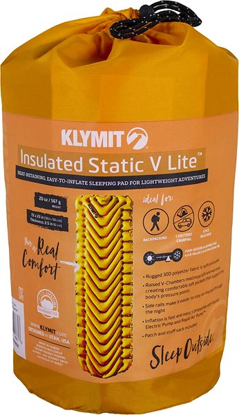 Derékalj Klymit Insulated Static V Lite Sleeping Pad - Mango Orange ...