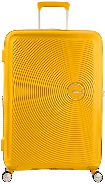 Bőrönd American Tourister Soundbox Spinner 55 EXP Golden Yellow Képernyő
