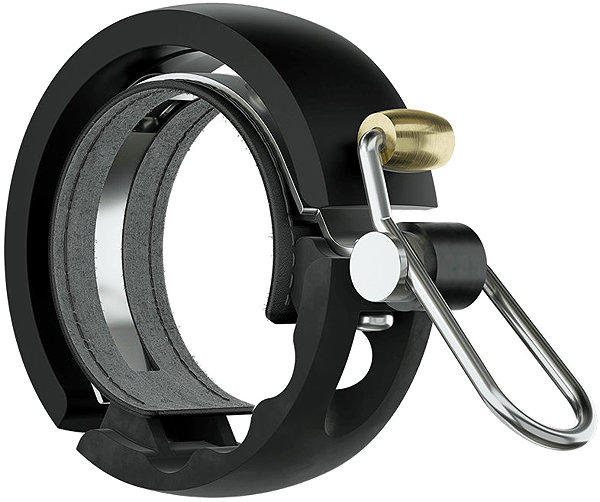KNOG Oi Luxe Large Matte black bicycle bell.
