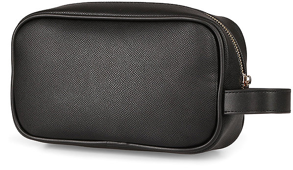 Cosmetic bag BERTOO Nicola black plain-gold .
