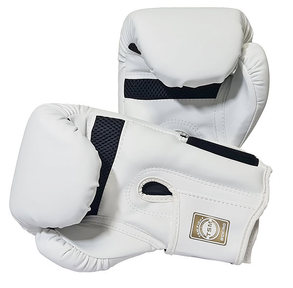 Boxing gloves KUBIsport Boxing training gloves 8oz, white .
