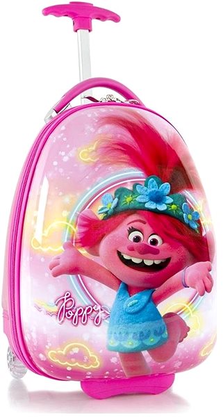 Kids suitcase Heys Kids Trolls 2w Pink .