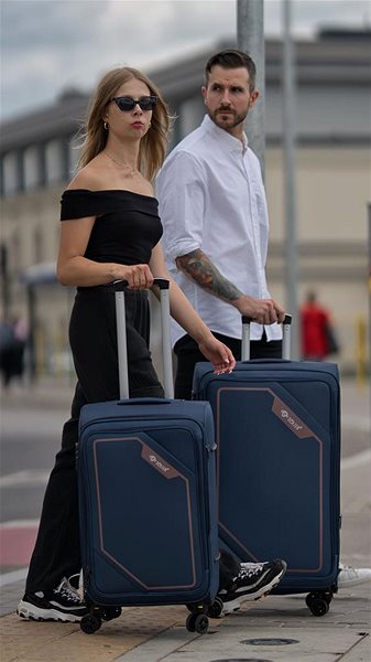 Travel case Solier Softflex 2240 large soft case XL 29'' navy/brown .