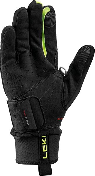 Lyžařské rukavice Leki PRC Shark black-neon yellow  6.5 ...