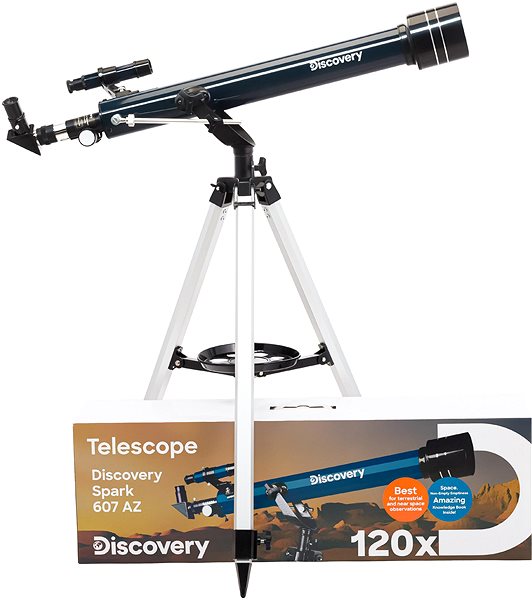 Teleskop Discovery hvezdársky ďalekohľad Spark 607 AZ s knižkou ...