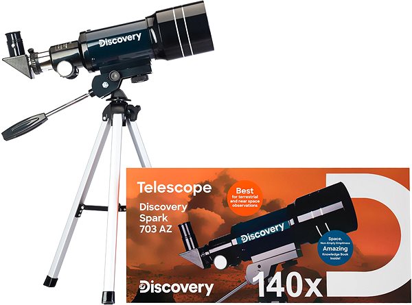 Teleskop Discovery hvezdársky ďalekohľad Spark 703 AZ s knižkou ...