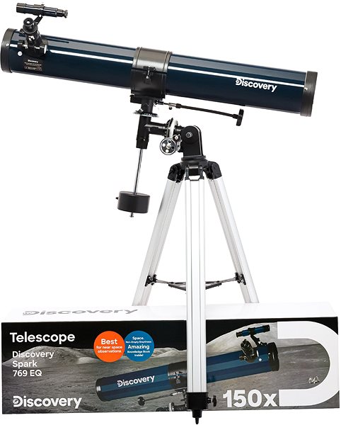 Teleskop Discovery hvezdársky ďalekohľad Spark 769 EQ s knižkou ...