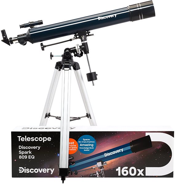 Teleskop Discovery hvezdársky ďalekohľad Spark 809 EQ s knižkou ...