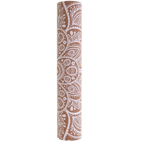 Yoga Mat Cork Yoga Mat Mandala White 4mm Screen
