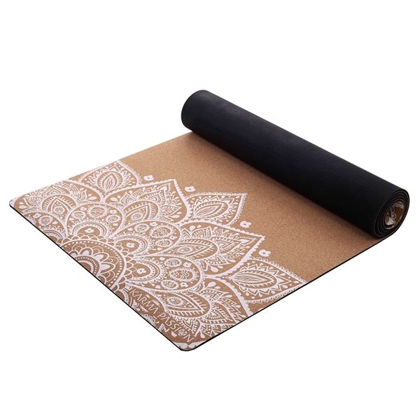 Yoga Mat Cork Yoga Mat Mandala White 4mm Lifestyle