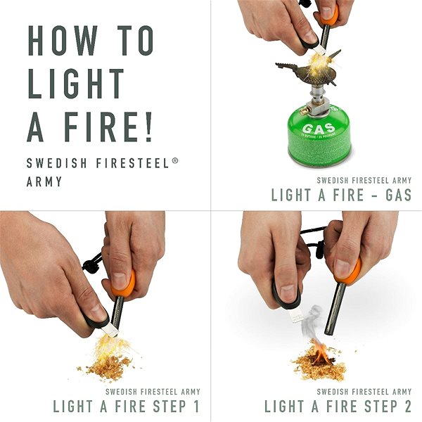 Kresadlo Light My Fire FireSteel army rustyorange ...