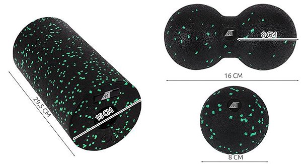 Massage roller Malatec 8684 3in1, black and green .