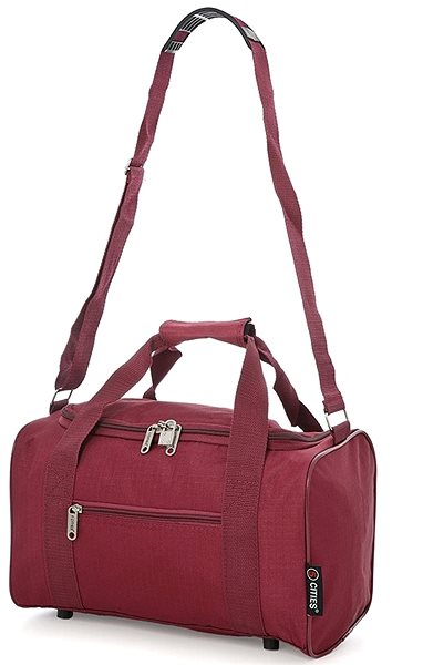 Travel Bag CITIES 611 - Burgundy Lateral view