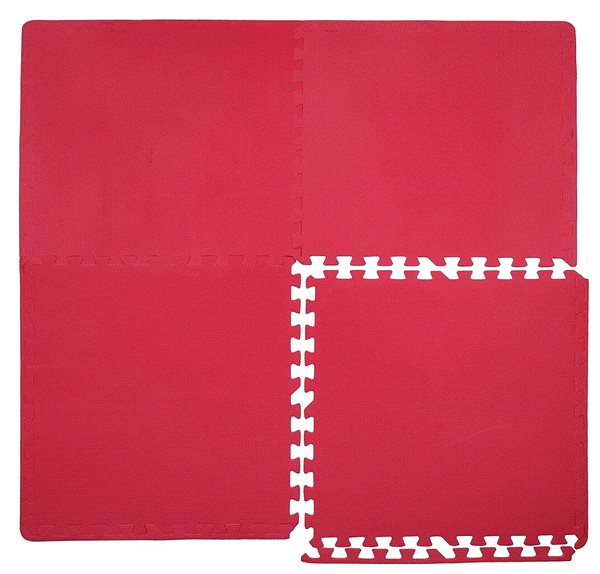 Podložka na cvičenie Colored Puzzle fitness podložka červená 4 ks ...
