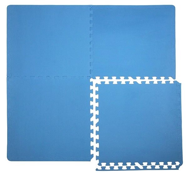 Podložka na cvičenie Colored Puzzle fitness podložka modrá 4 ks ...