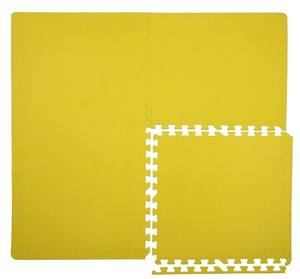 Podložka na cvičenie Colored Puzzle fitness podložka žltá 4 ks ...