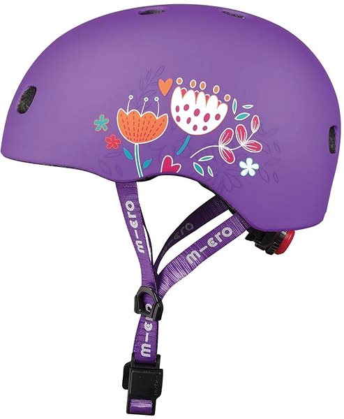 Prilba na bicykel Micro helma Floral fialová, M ...