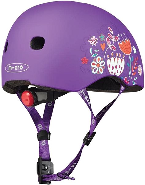Prilba na bicykel Micro helma Floral fialová, M ...