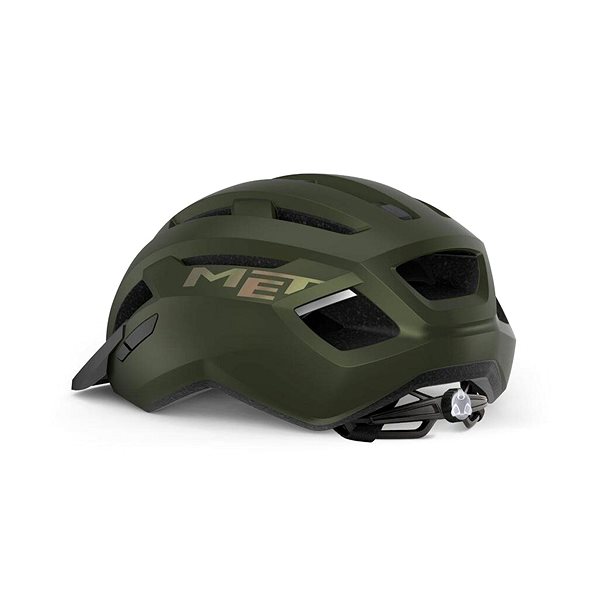 Kerékpáros sisak MET ALLROAD olive iridescent sisak, matt Oldalnézet