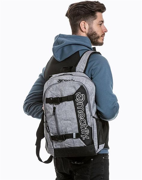 Městský batoh Meatfly BASEJUMPER Backpack, Grey Heather Lifestyle