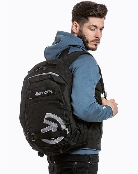 Městský batoh Meatfly EXILE Backpack, Black Lifestyle