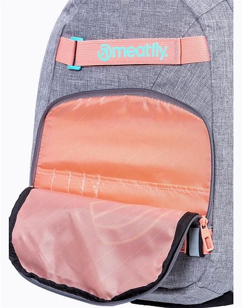 Městský batoh Meatfly EXILE Backpack, Pink / Grey Heather Vlastnosti/technologie