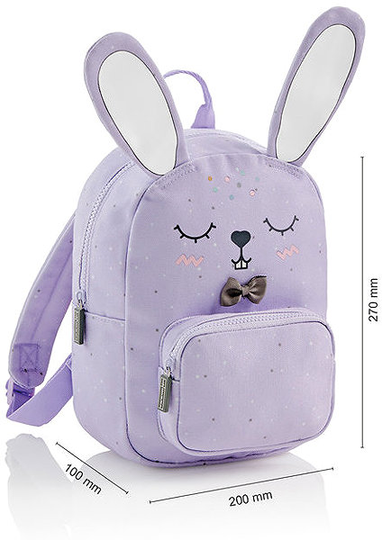 Kids Backpack MiqualRius Kids Backpack Bunny, purple .