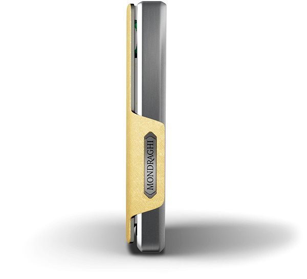 Wallet Mondraghi Saffiano Gold Side view