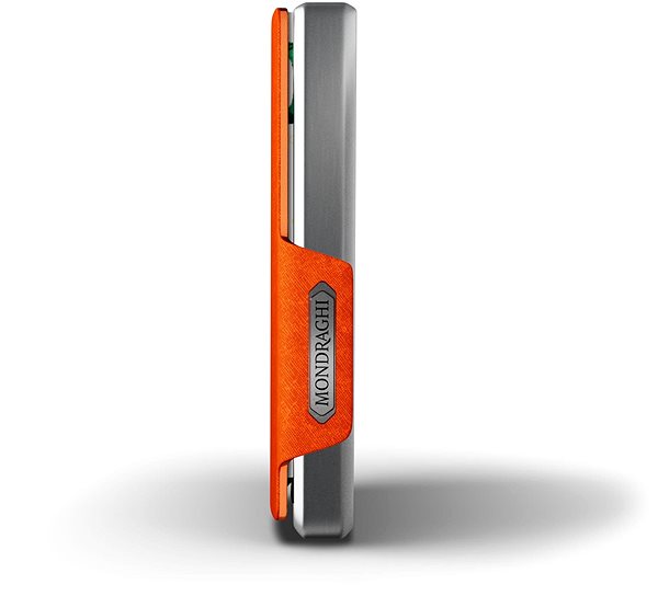 Wallet Mondraghi Saffiano Orange Side view